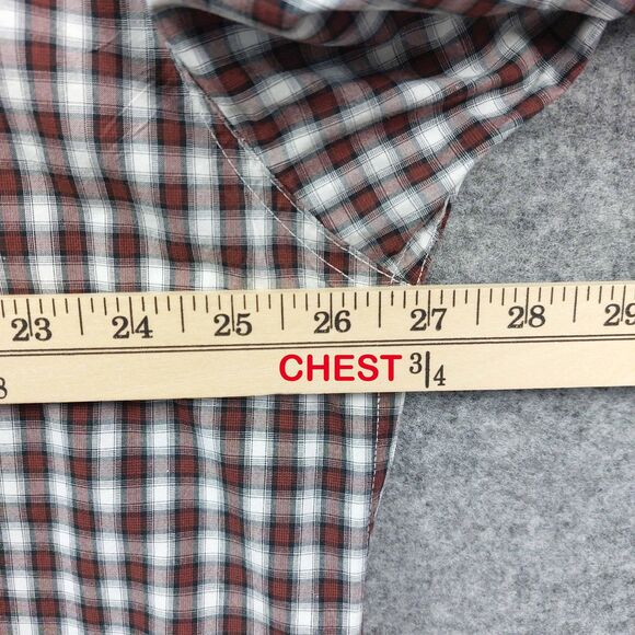 Cinch Shirt Mens XXL Brown White Plaid Button Down Western Cowboy Rodeo Logo - Picture 4 of 8